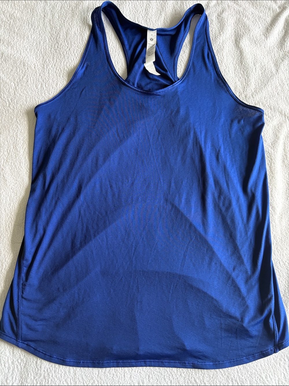 Lululemon Royal Blue Racerback Athletic Workout Tank Top Size 10